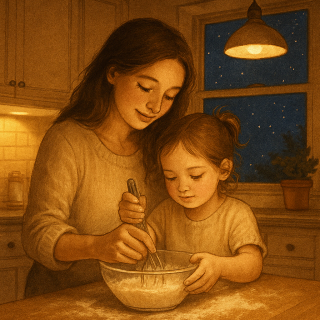 Starlit Kitchen Tales A Mother Woven Constellation Of Memories paint by diamonds