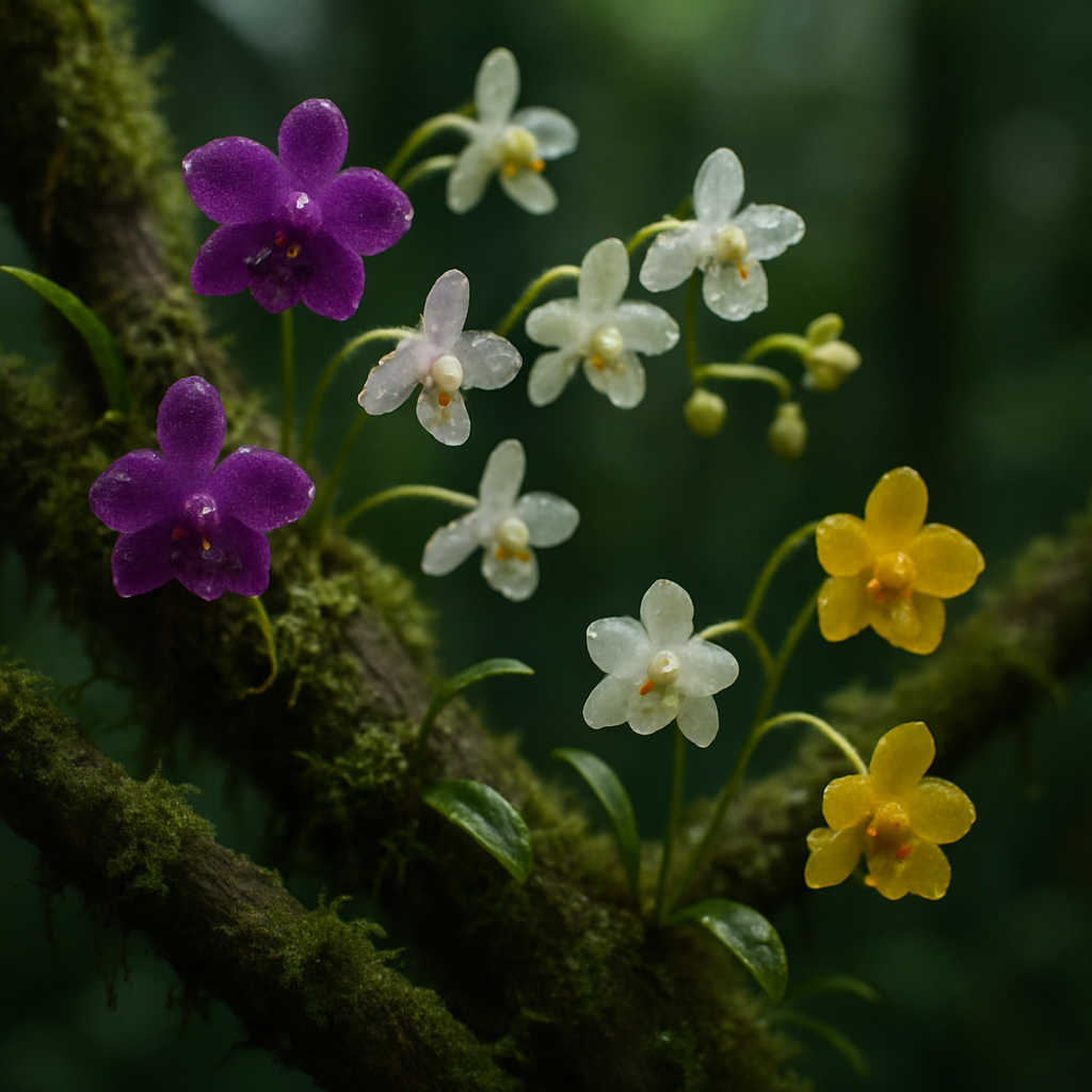 Monteverde Orchid Garden Costa Rica paint by color