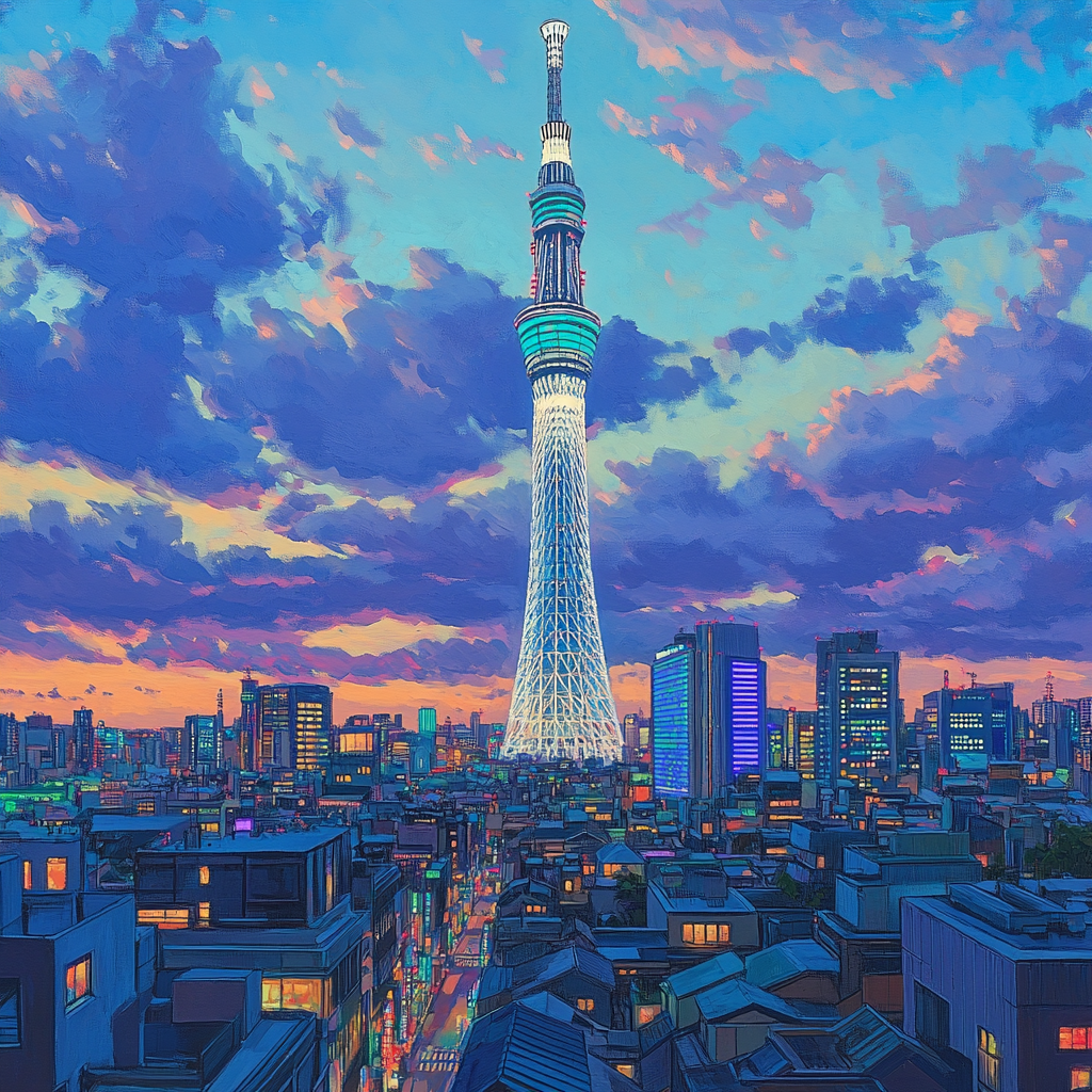 Tokyo Skytree Tokyo Japan Paint by diamonds kits