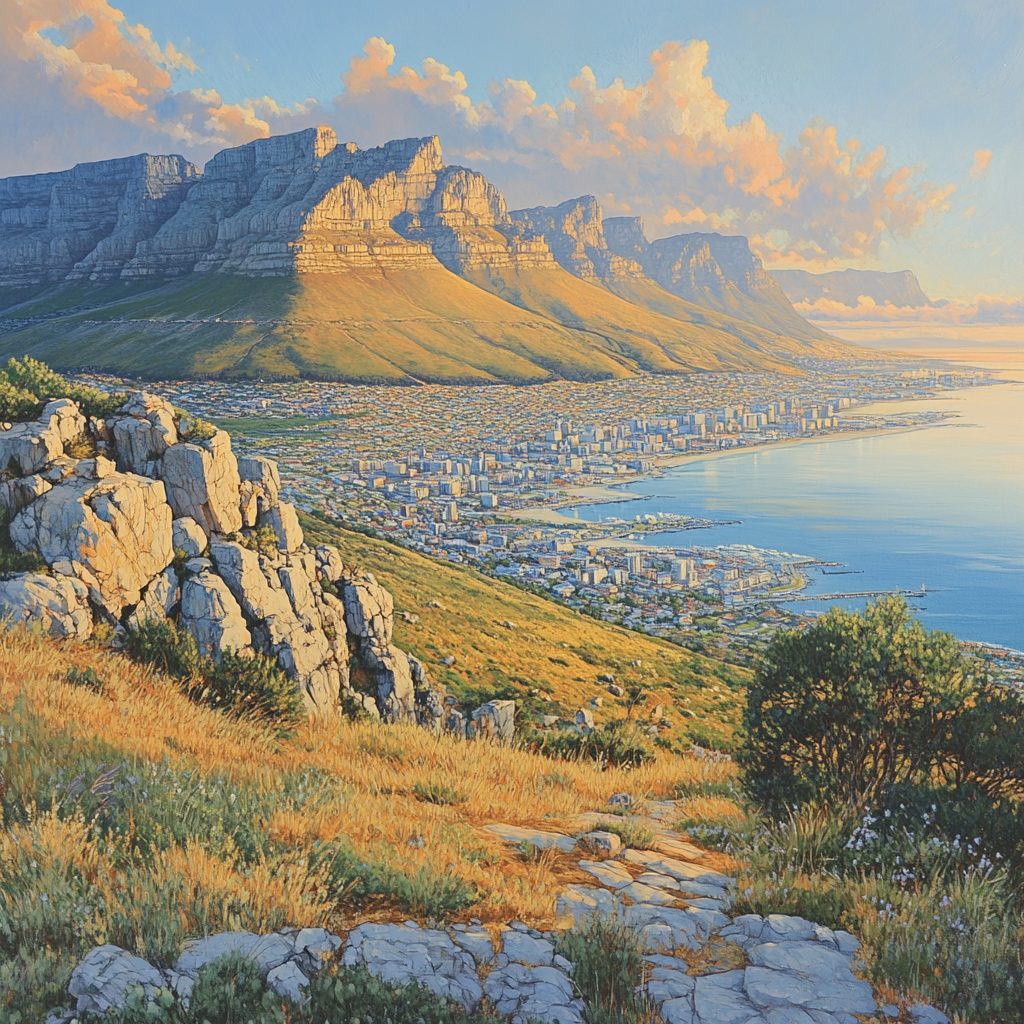 Table Mountain Cape Town South Africa painting diamond kit