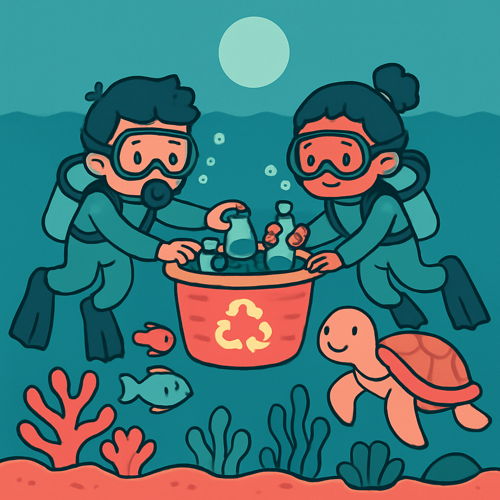 Coral Reef Cleanup Mission Paint by diamonds art