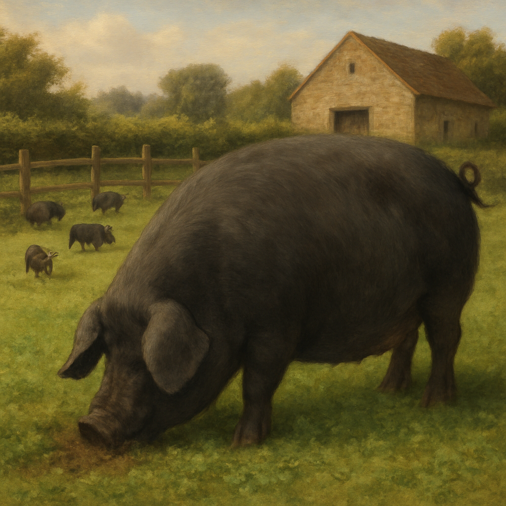 Large Black Pig United Kingdom paint by color