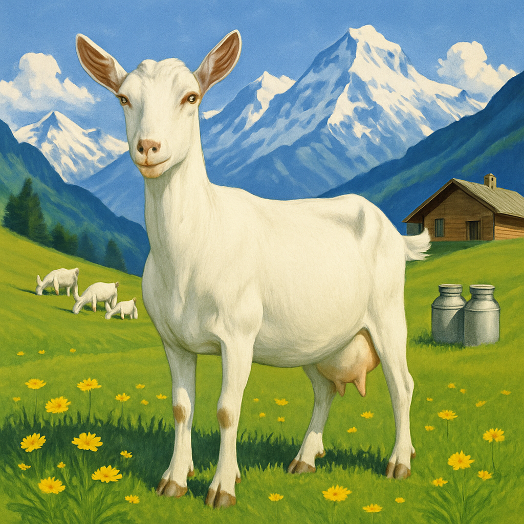 Saanen Goat Switzerland diamonded painting kits