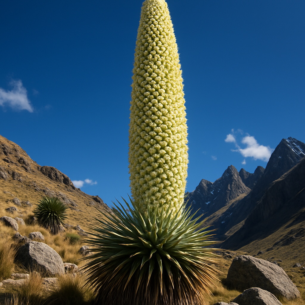 Puya Raimondii Andes Peru paint by diamonds