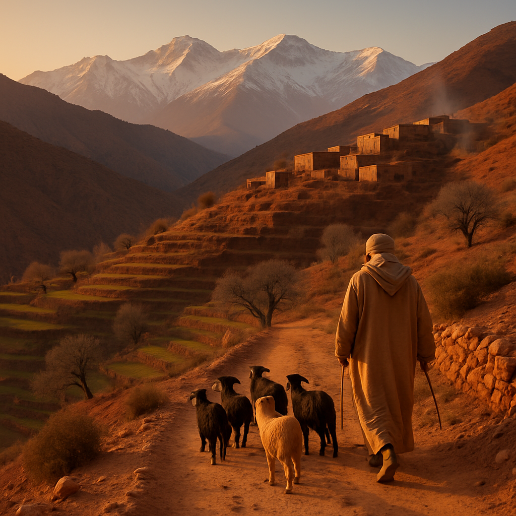 Evening Herding In The Atlas Mountains DIY paint by diamonds