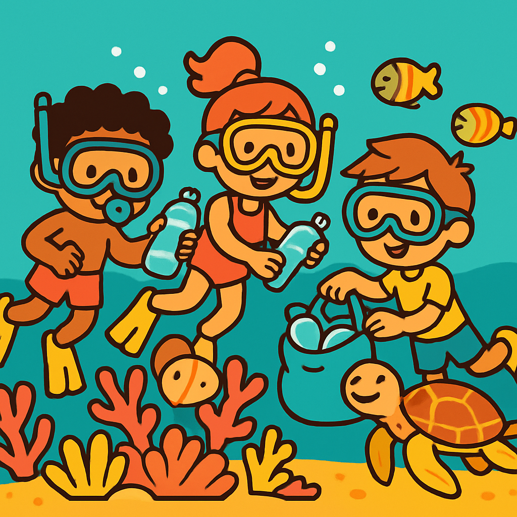 Coral Reef Cleanup Crew Painting by diamonds kit