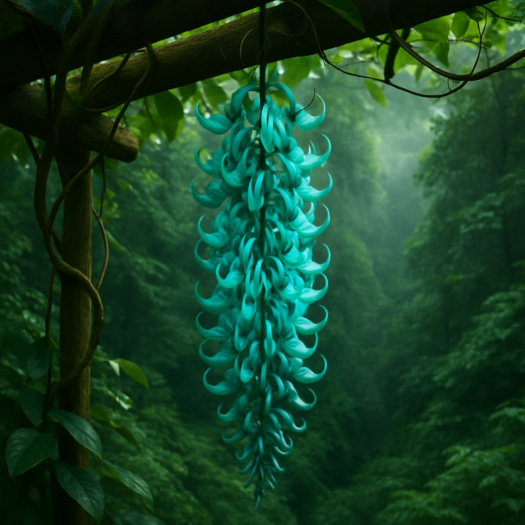 Jade Vine Strongylodon Macrobotrys In A Tropical Ravine DIY paint by diamonds