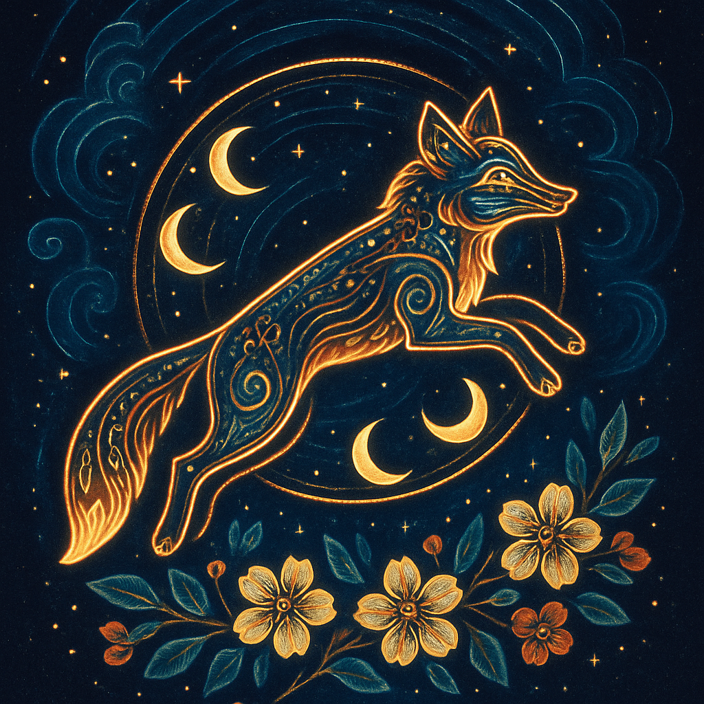 Starwoven Fox Of The Midnight Orchard diamonded painting kits