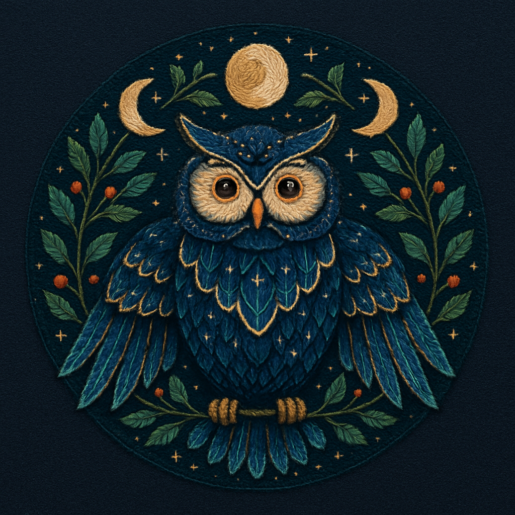 Tranquil Starlight Owl Grove paint by color