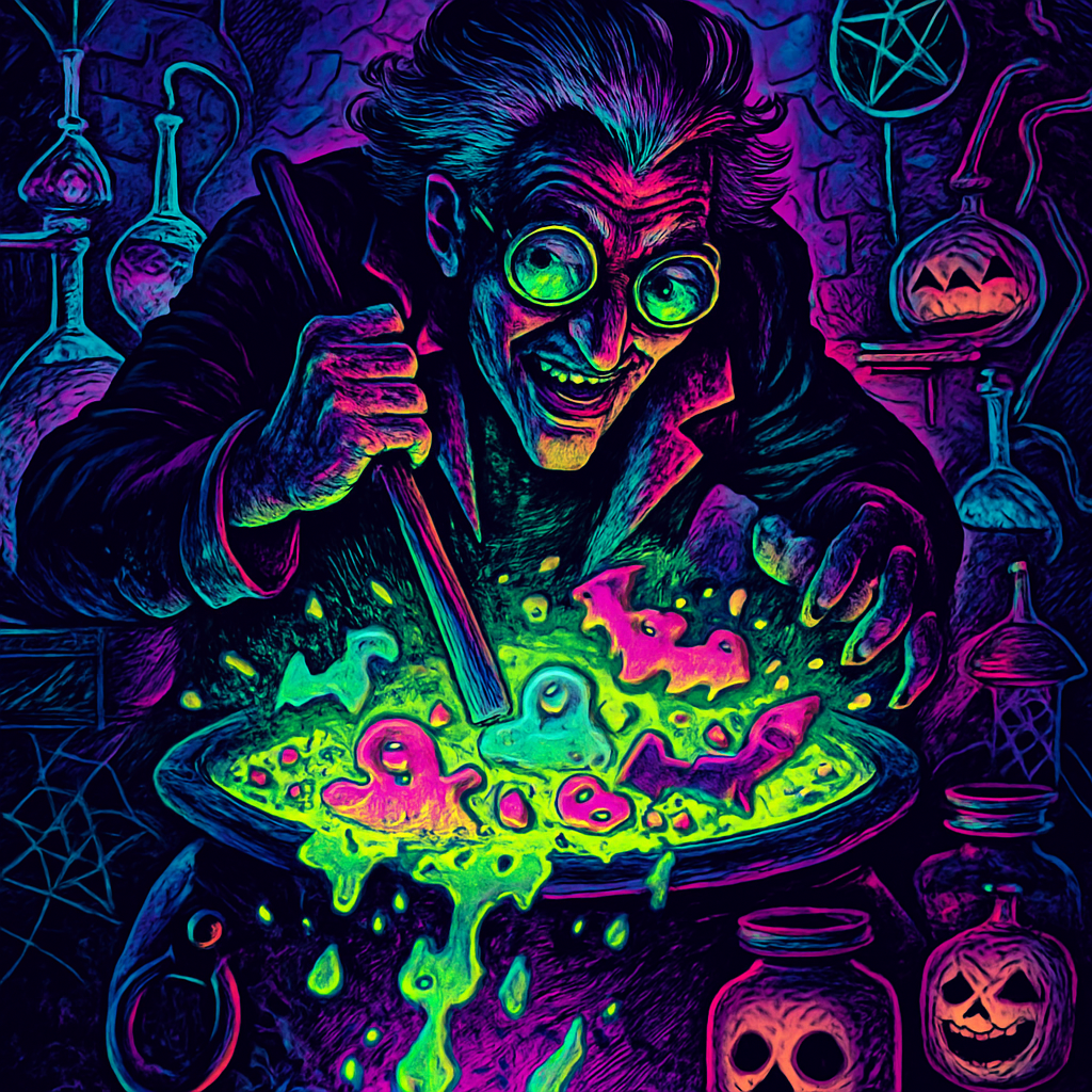 Candy Alchemist In The Haunted Lab paint by diamonds