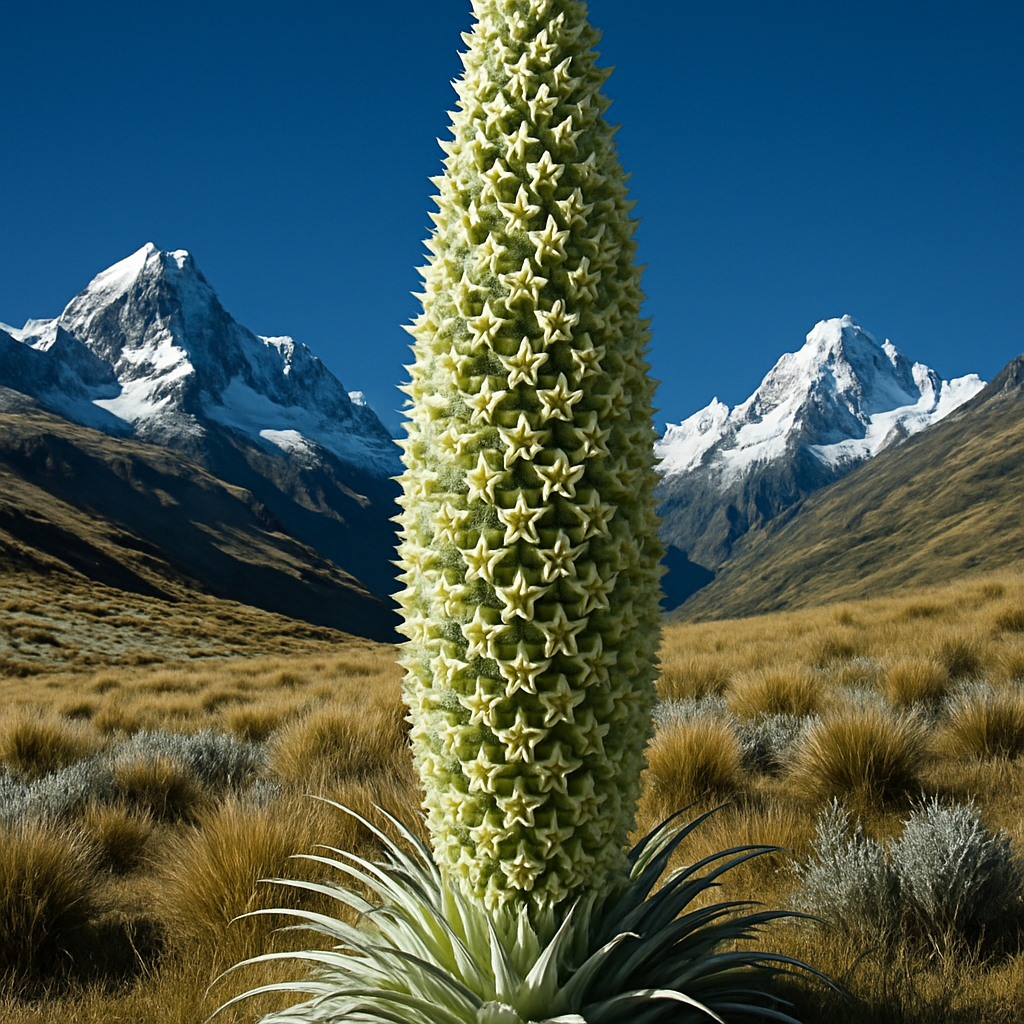 Puya Raimondii In The High Andes Painting by diamonds kit
