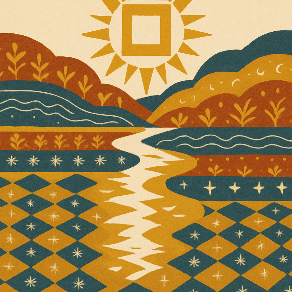Sun River Through The Star Fields diamond painting