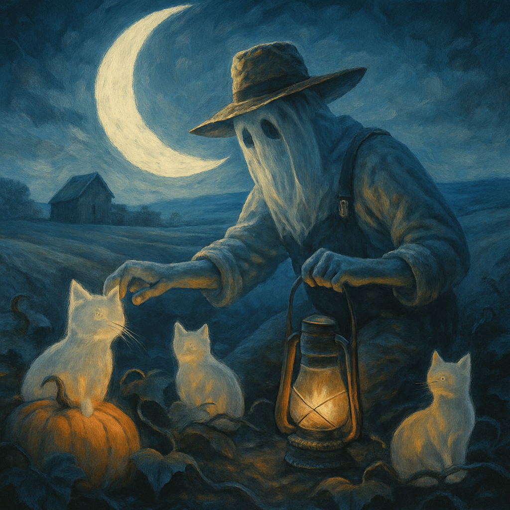 Moonlit Harvest Of Phantom Cats paint by diamond