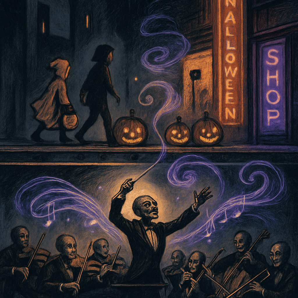 Skeleton Orchestra Beneath The Sidewalk diamond painting