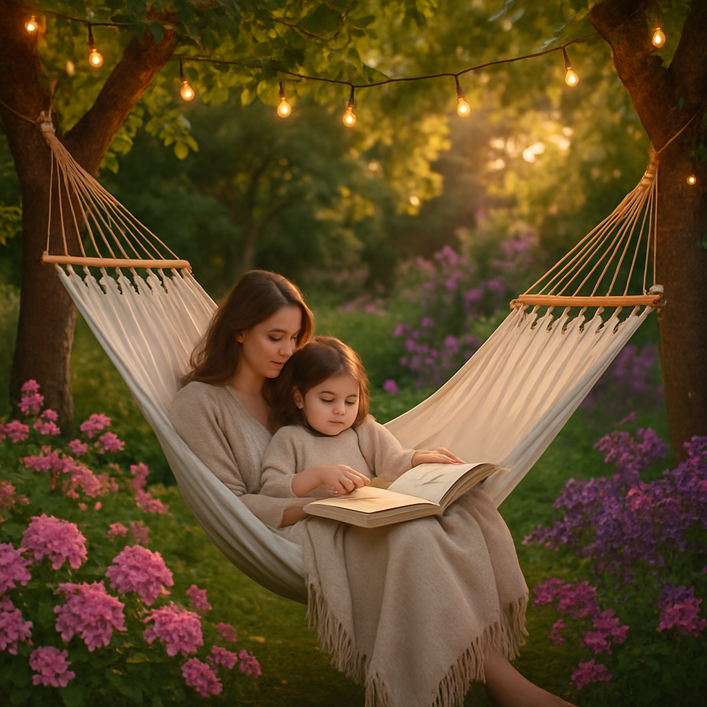 Garden Hammock Whispers Stories Between The Leaves diamond painting