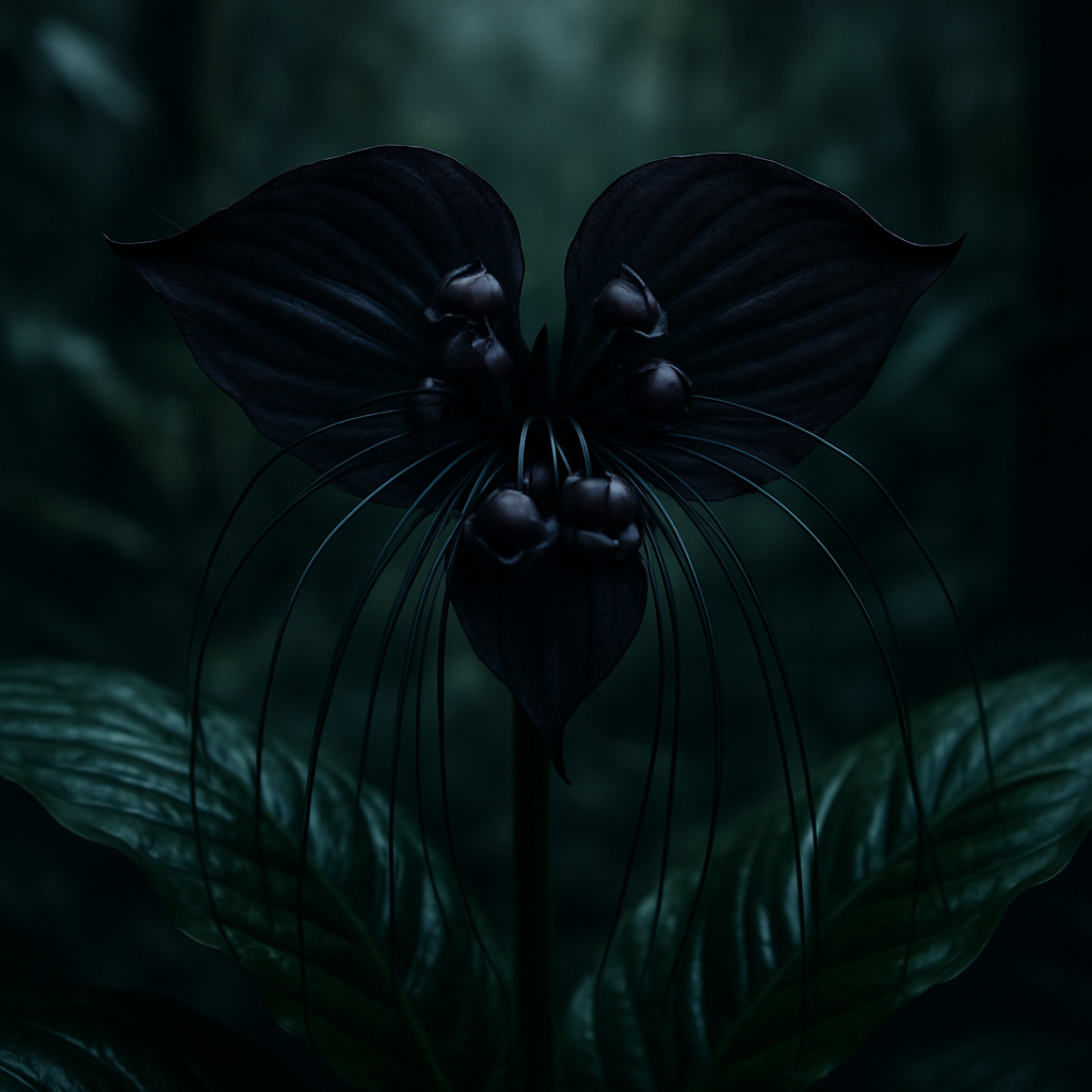 Black Bat Flower Tacca Chantrieri Close Up diamonded painting kits