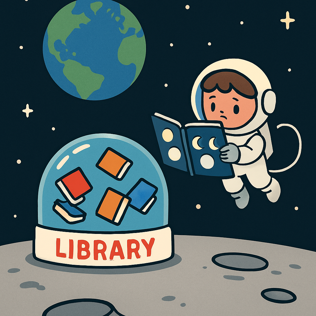 Lunar Library On The Moon paint by diamond
