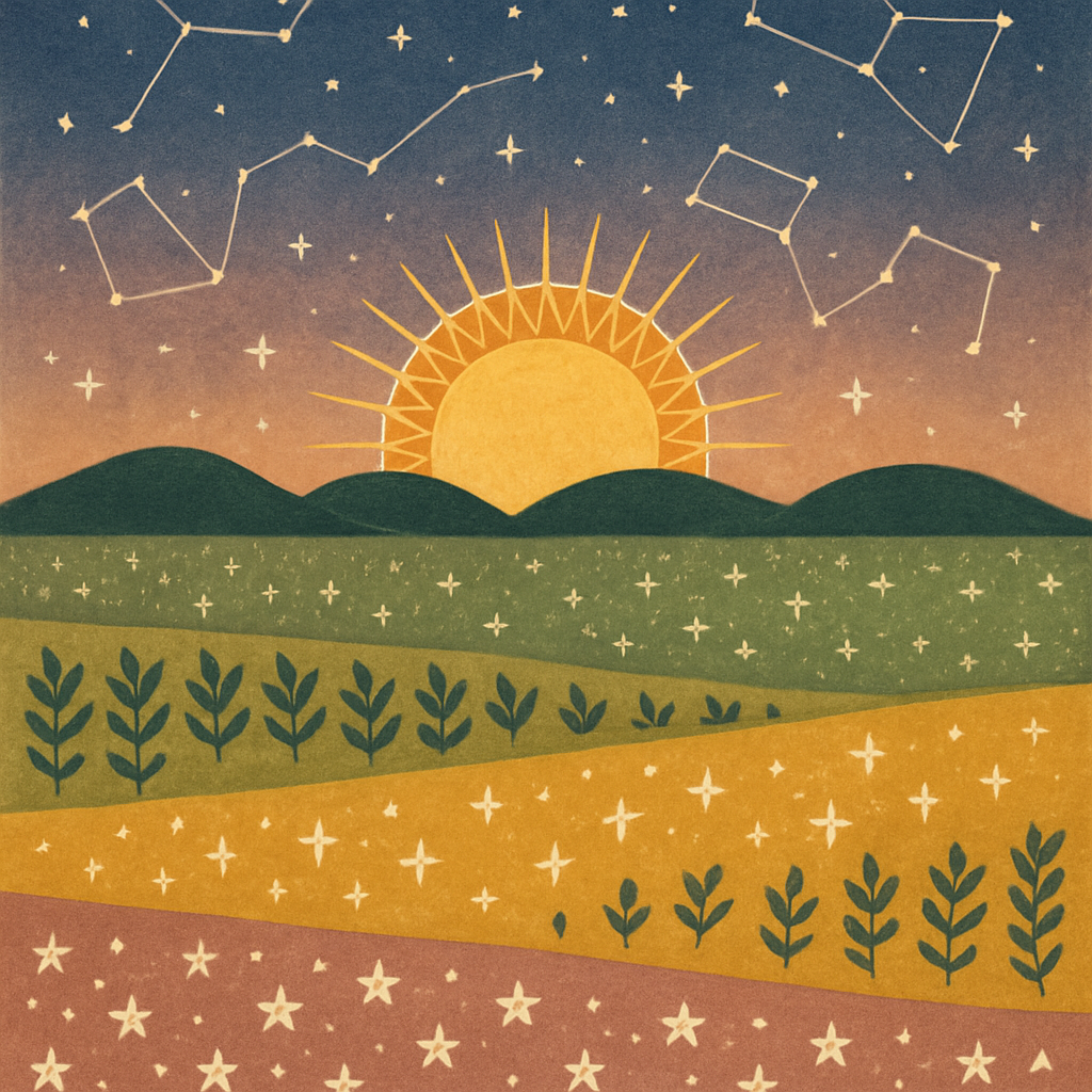 Sun Crowned Meadow Of Constellations painting diamond kit