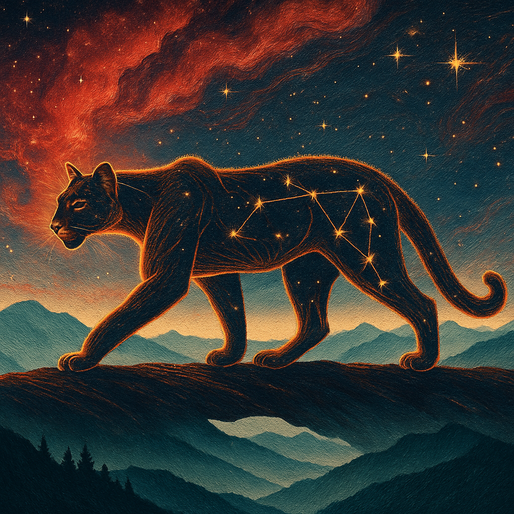 Mountain Lion Of The Celestial Ridge DIY paint by diamonds