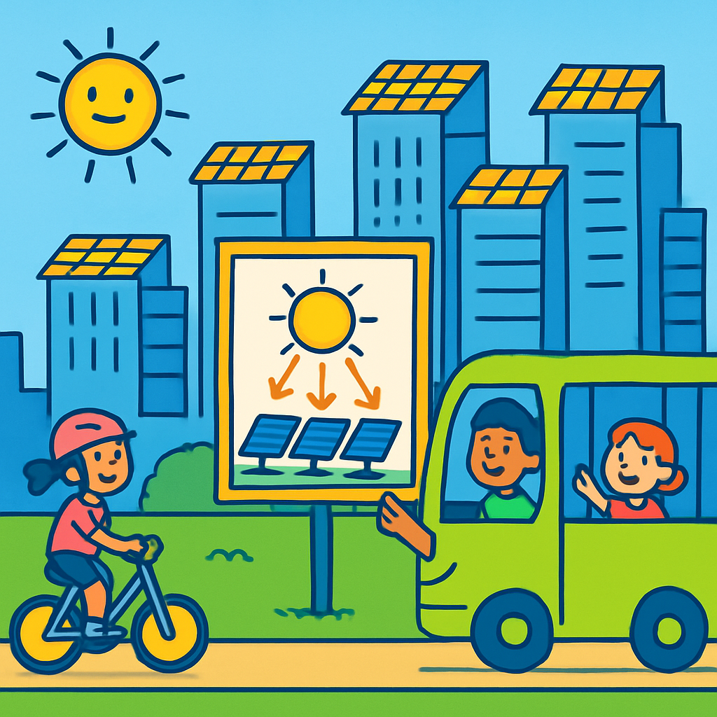 Solar Powered City Of Tomorrow paint by color