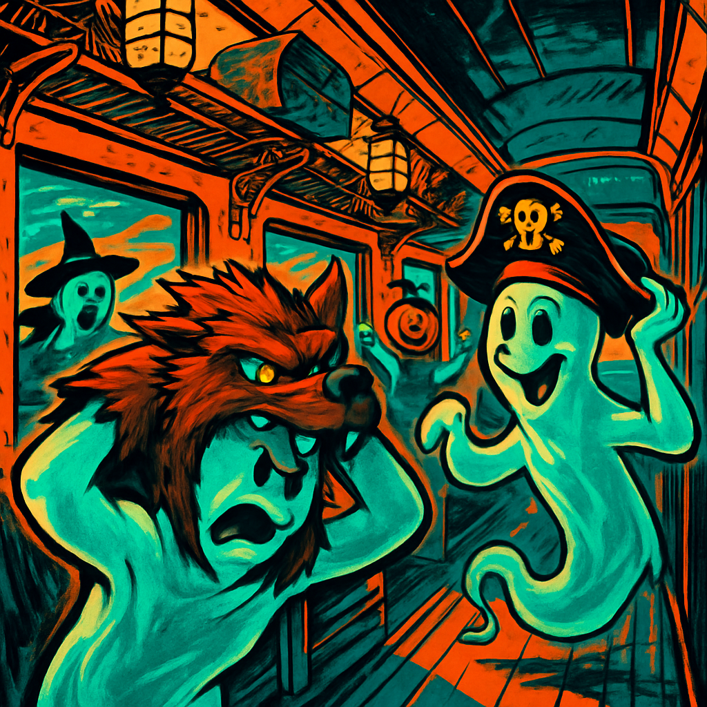 Ghost Train Costume Fitting Room Paint by diamonds art