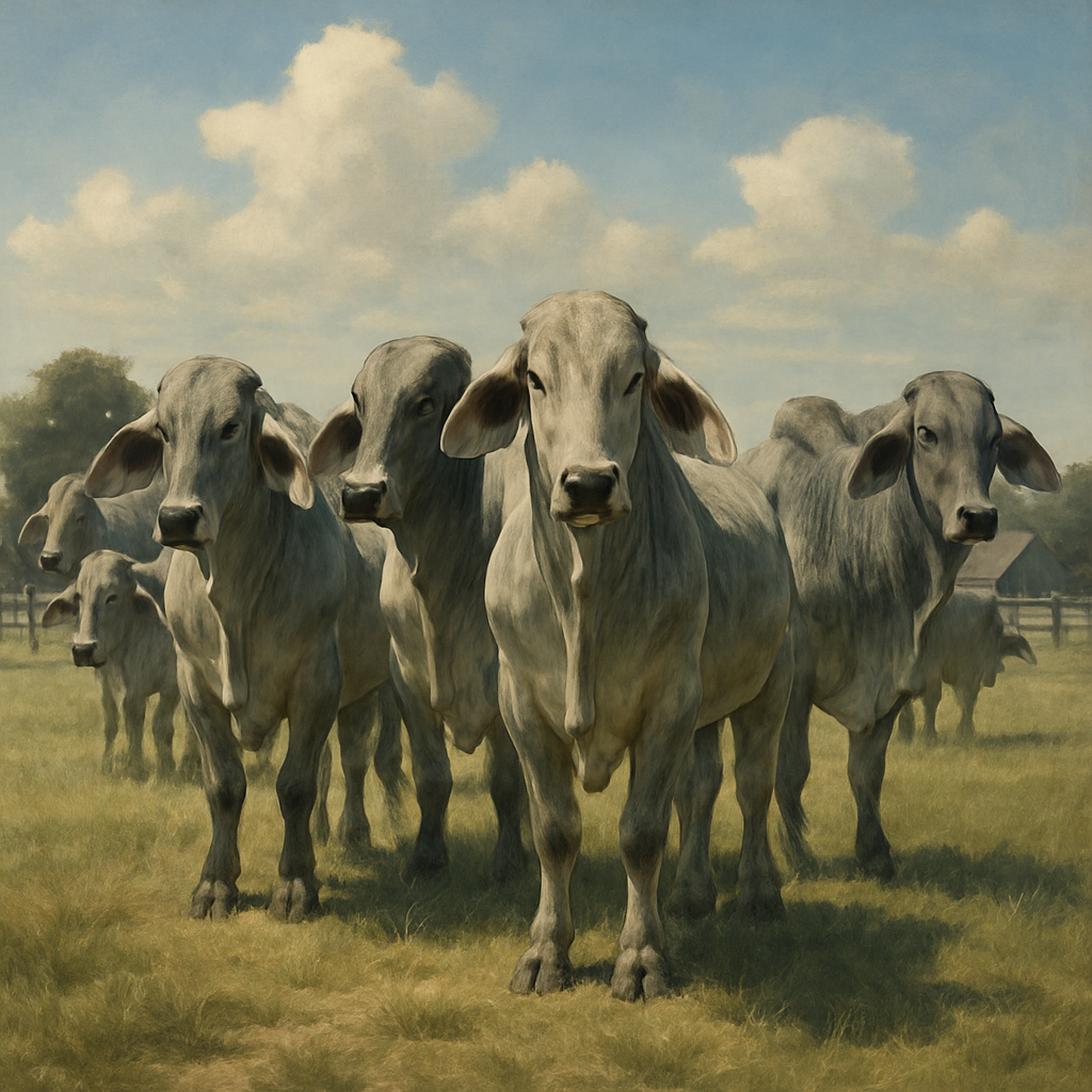 Brahman Cattle Herd diamonded painting kits