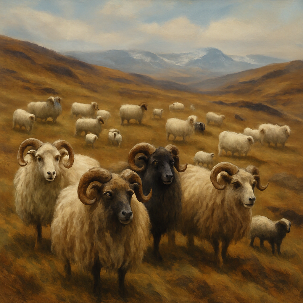 Icelandic Sheep Flock paint by diamonds