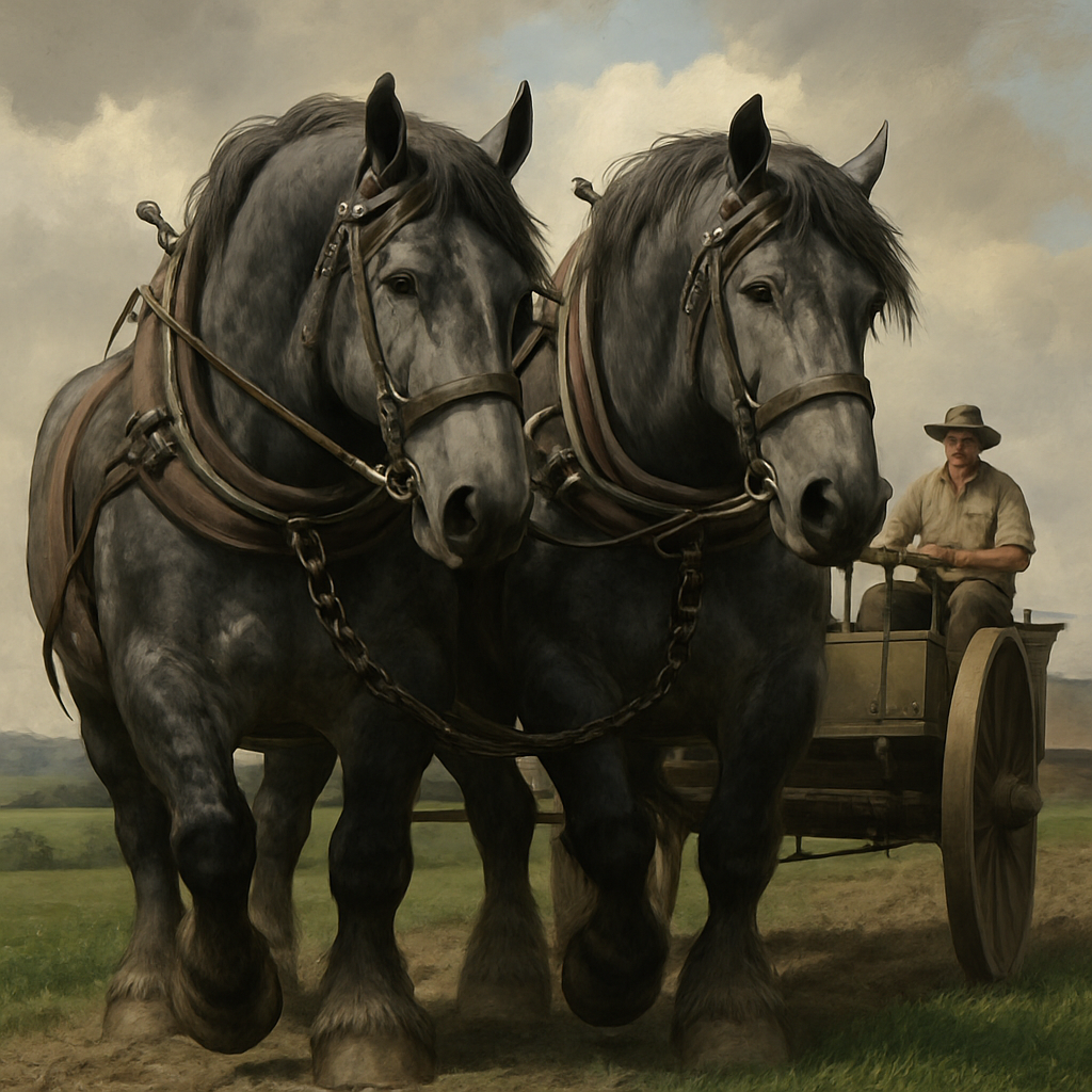 Percheron Draft Horse Team Paint by diamonds kits