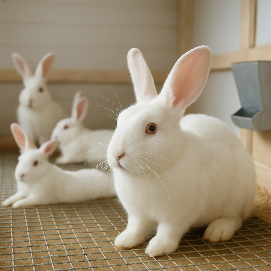 New Zealand White Meat Rabbits diamonded painting kits