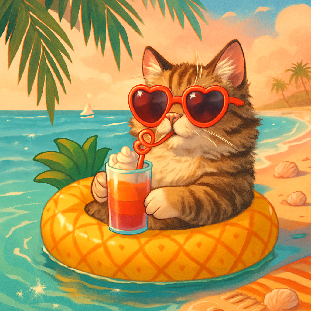 Sunset Smoothie Cat Cove diamonded painting kits