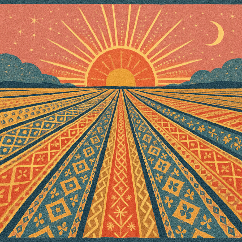 Sunrise Over Star Braided Prairie DIY paint by diamonds