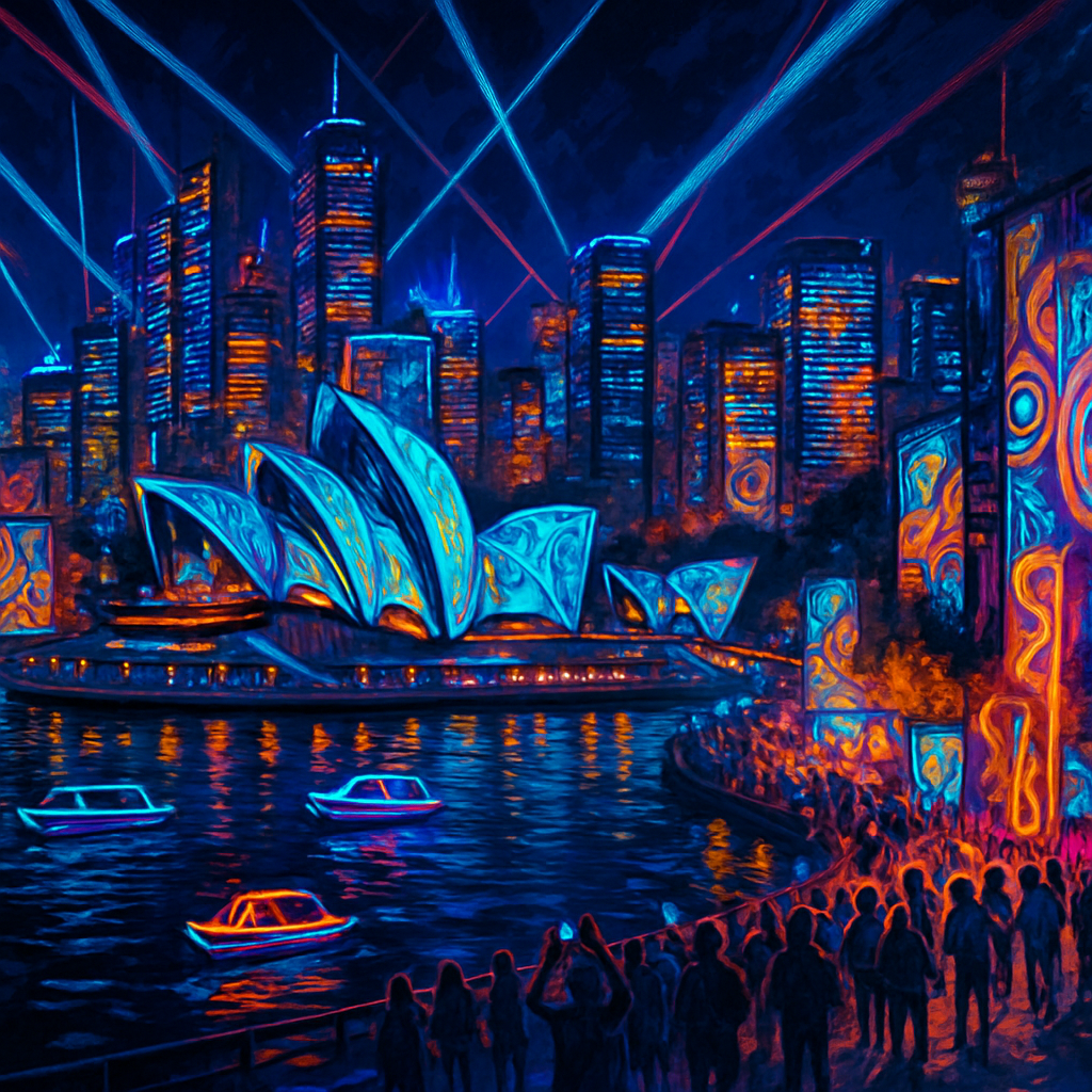 Vivid Sydney Australia painting diamond kit