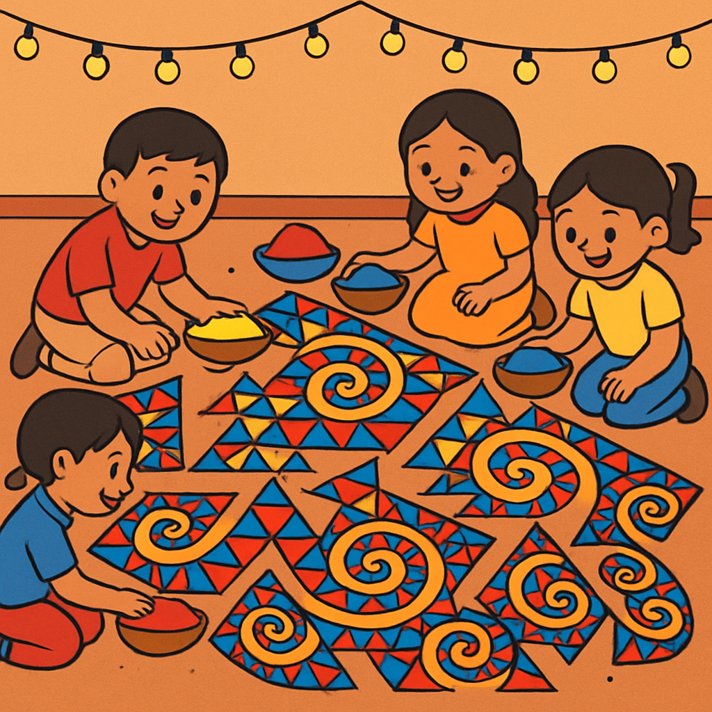 Festival Of Fractals Rangoli DIY paint by diamonds