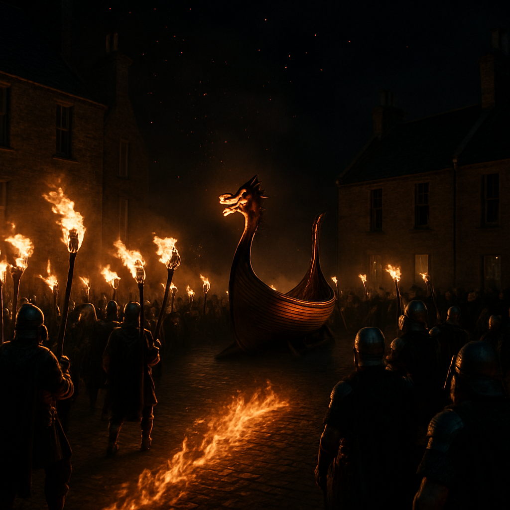 Up Helly Aa Fire Festival Scotland diamond painting