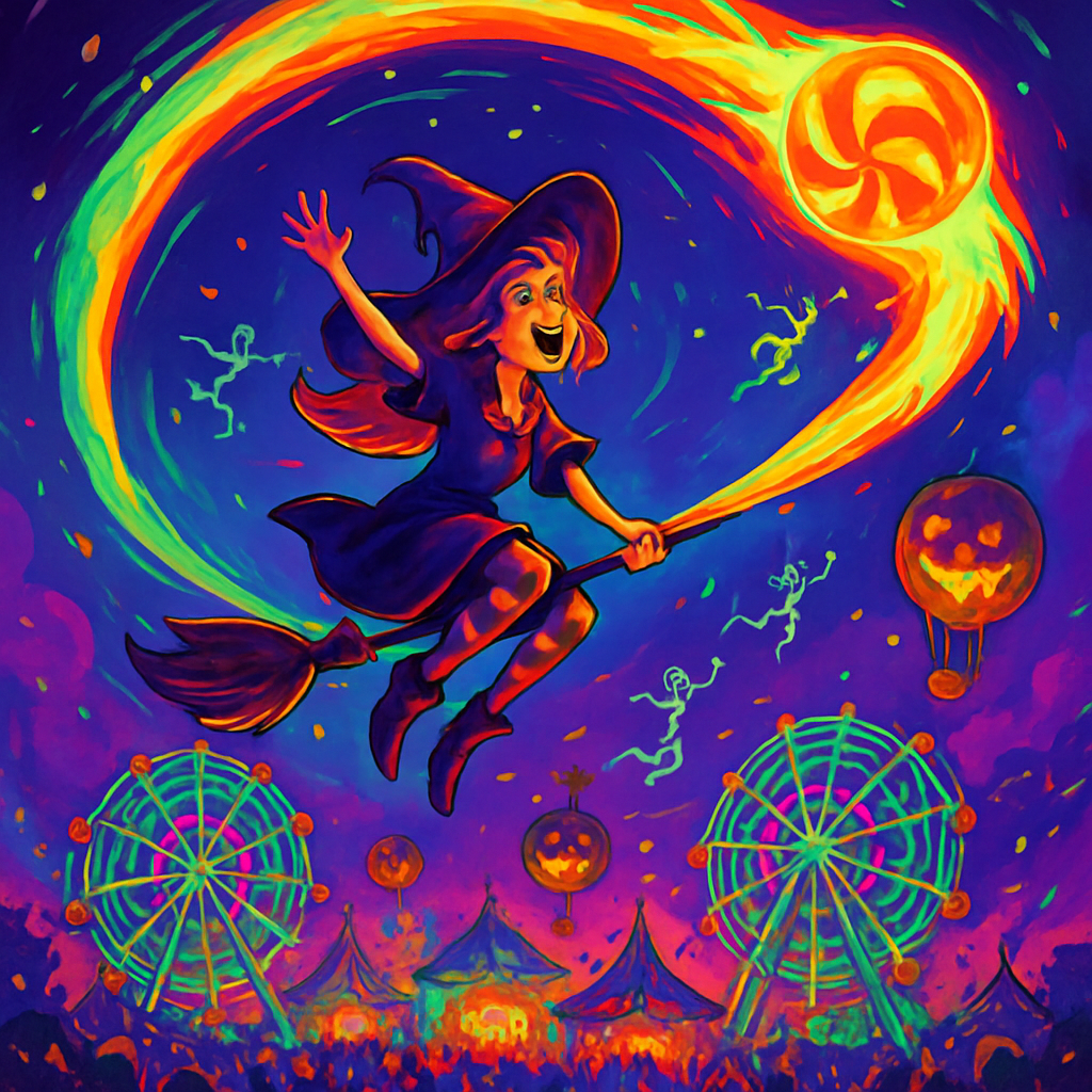 Candy Comet Over The Witches Carnival diamonded painting kits