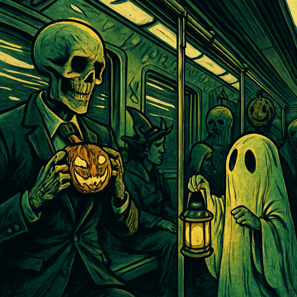 Subway Car To The Underworld Parade DIY paint by diamonds