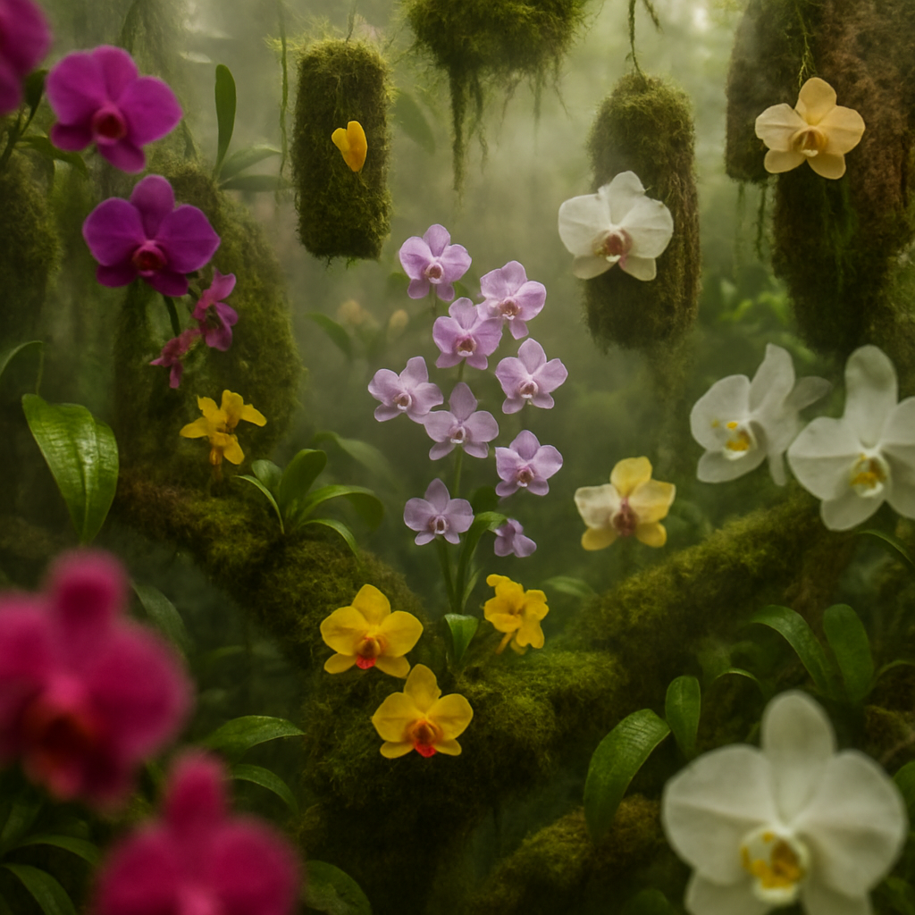 Monteverde Orchid Garden Misty Display House diamonded painting kits