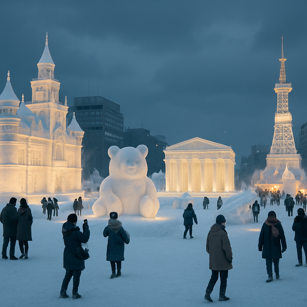 Sapporo Snow Festival Japan Painting by diamonds kit