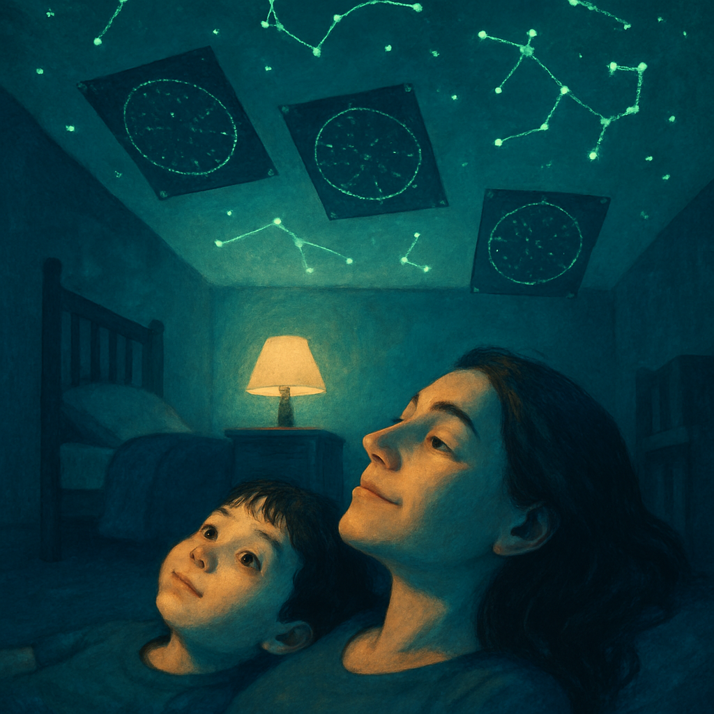 Starlit Bedroom Constellations Drawn By Tiny Hands DIY paint by diamonds