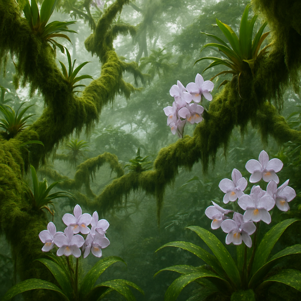 Misty Cloud Forest Orchid Sanctuary diamonded painting kits