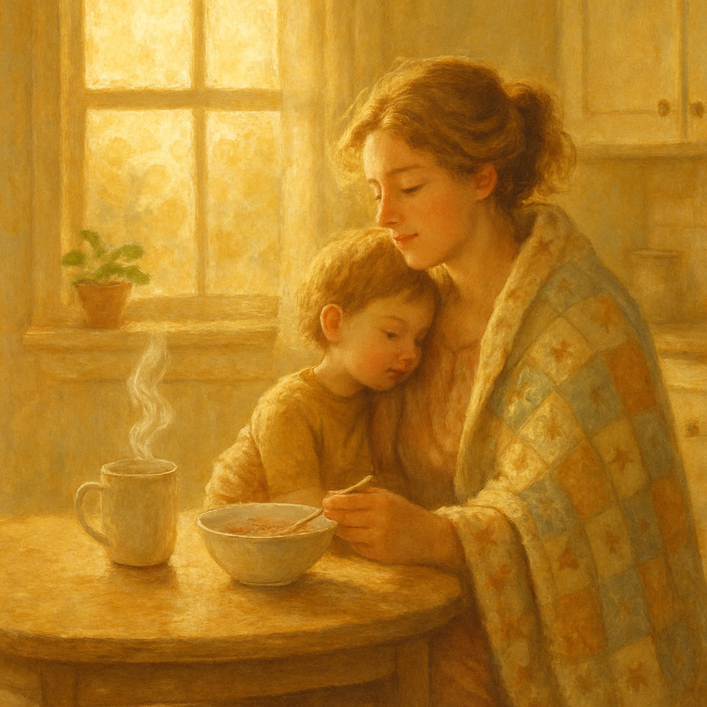 Morning Quilt Of Stories Breakfast In Mothers Arms diamonded painting kits