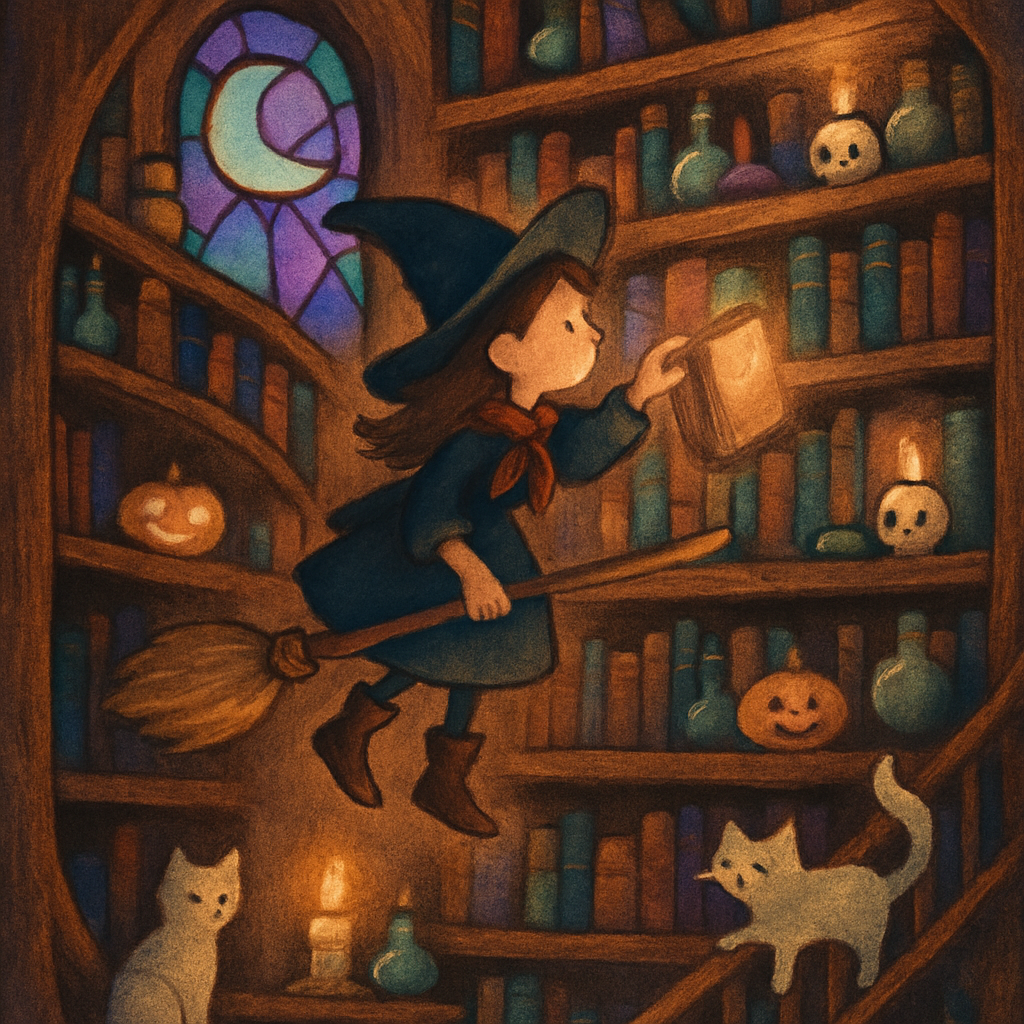 Witchling Library In The Hollowed Oak paint by diamond