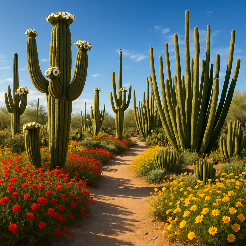 Desert Bloom Cactus Panorama paint by diamonds