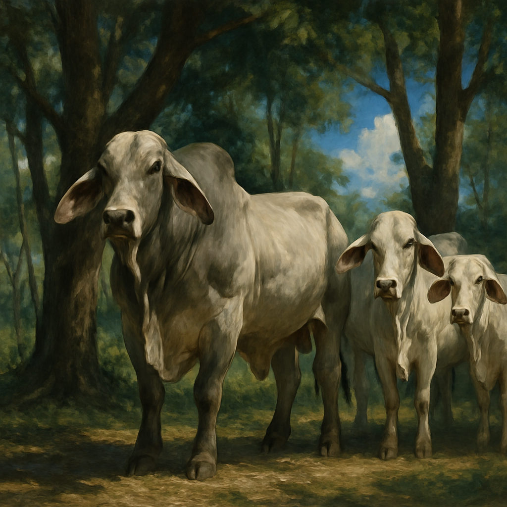 Brahman Cattle Tropical Shade diamonded painting kits