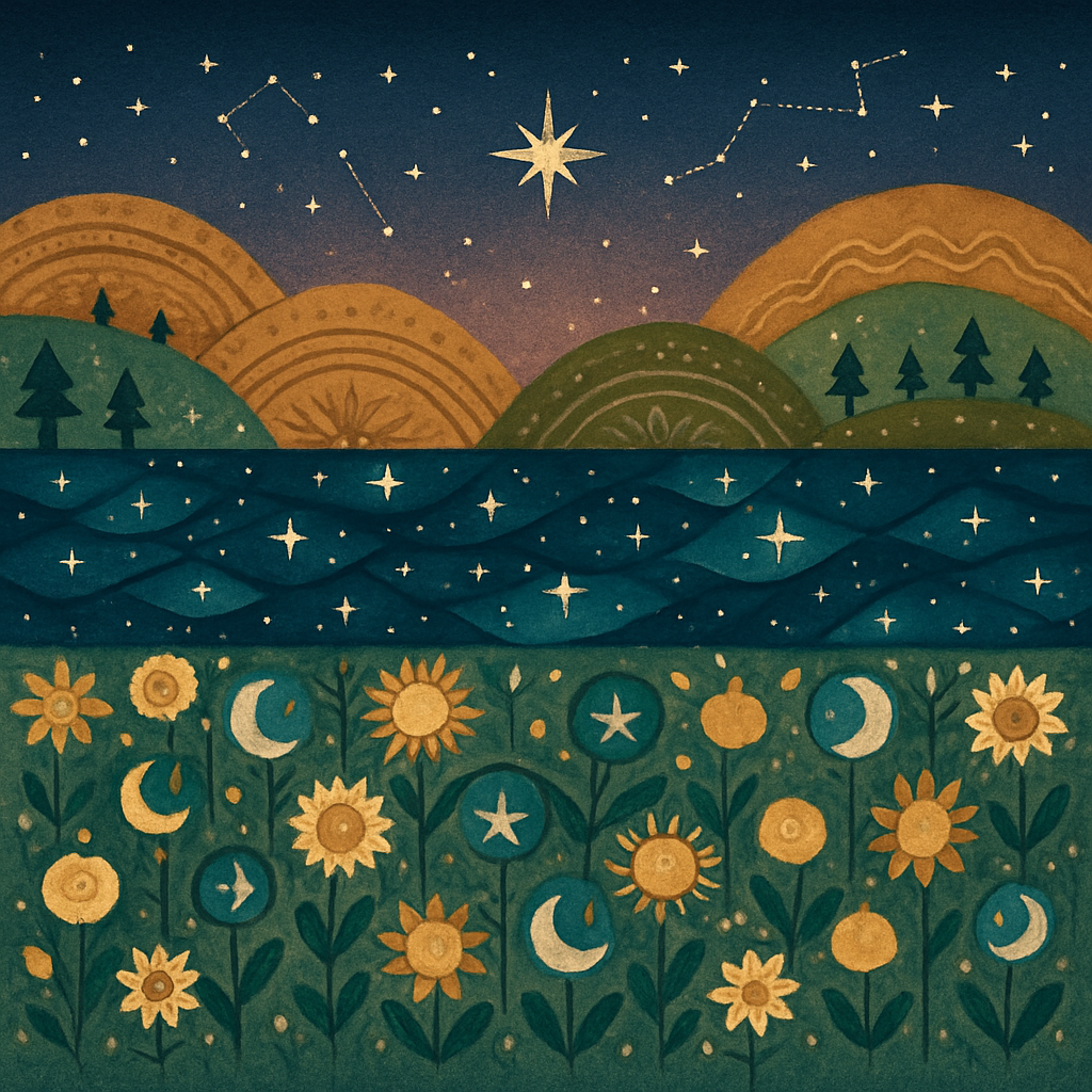 Starstream Through Midnight Meadow DIY paint by diamonds
