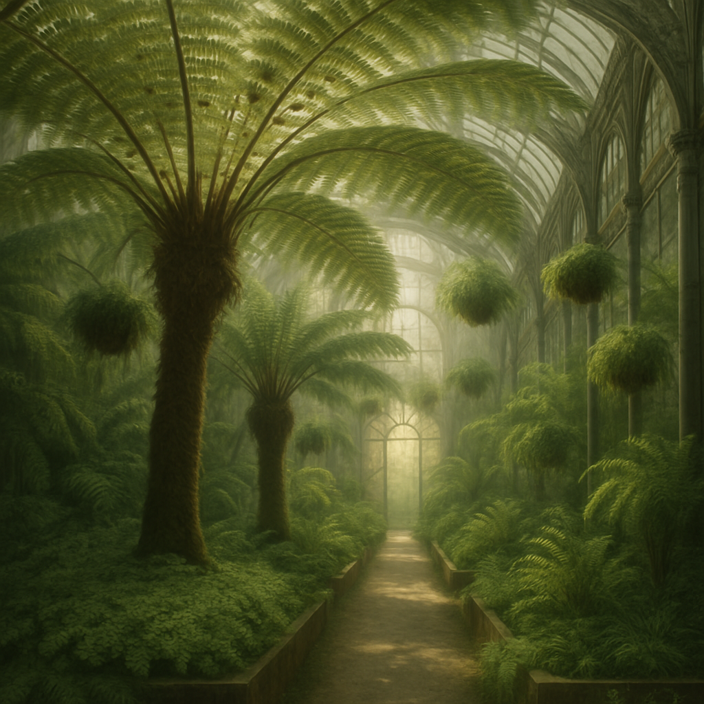 Victorian Glasshouse Fern Gallery Paint by diamonds kits
