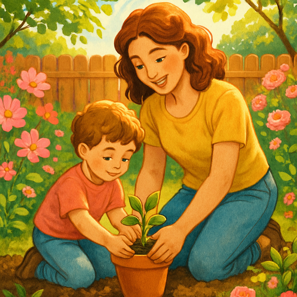 Garden Constellations Planting Little Futures With Mom paint by diamond