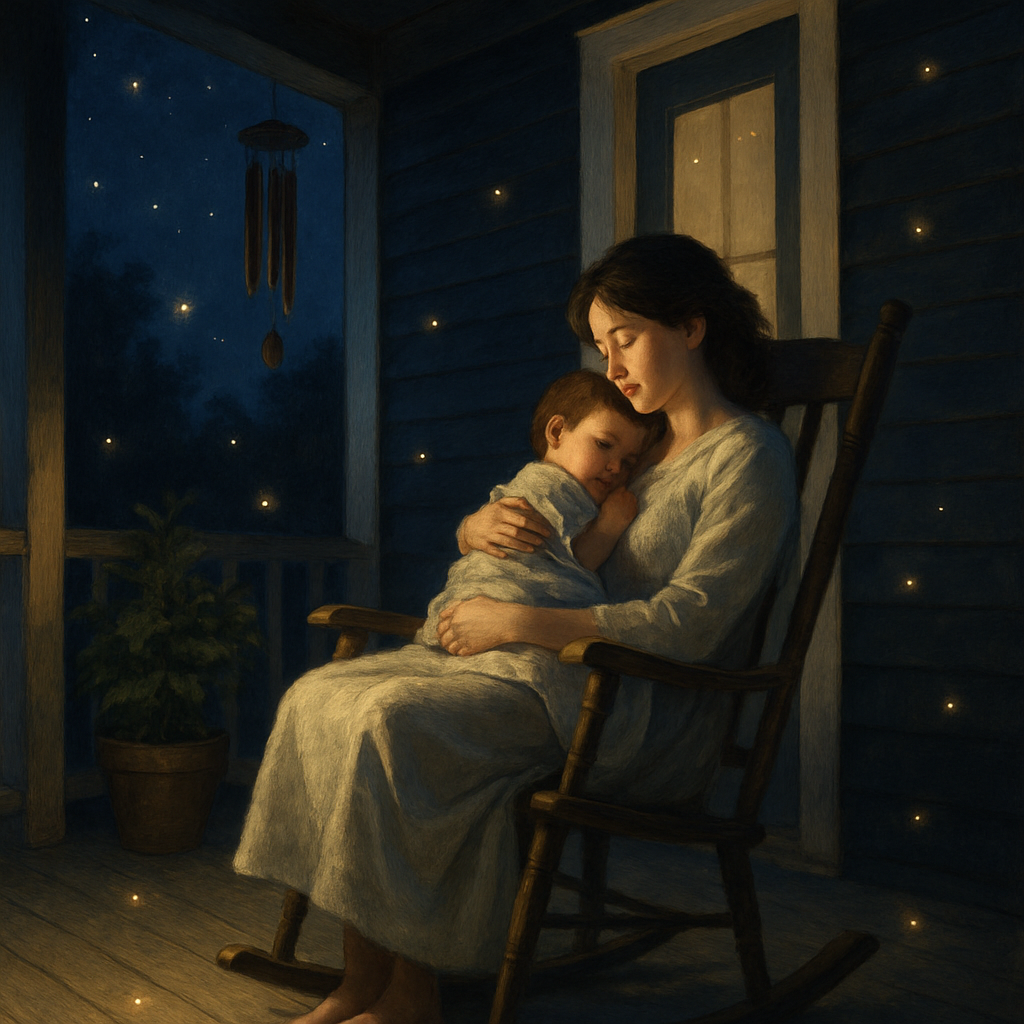 Starlit Porch Serenade Rocking Into Mothers Embrace painting diamond kit