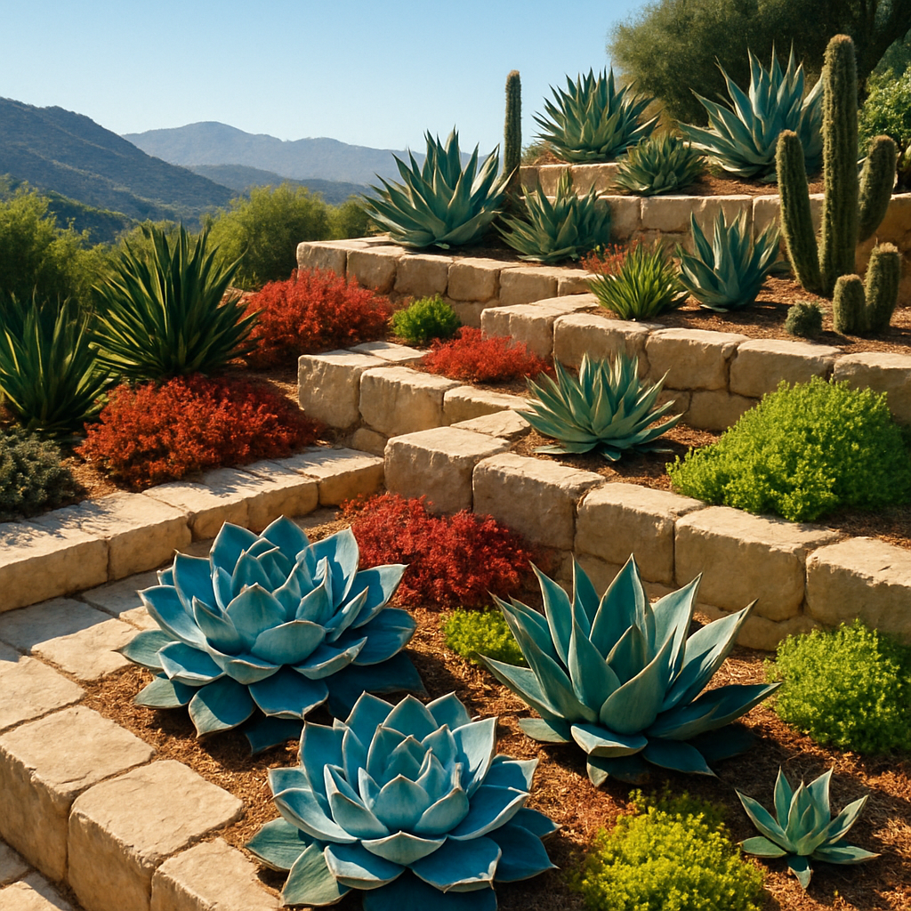 Succulent Terrace Rock Garden paint by diamonds