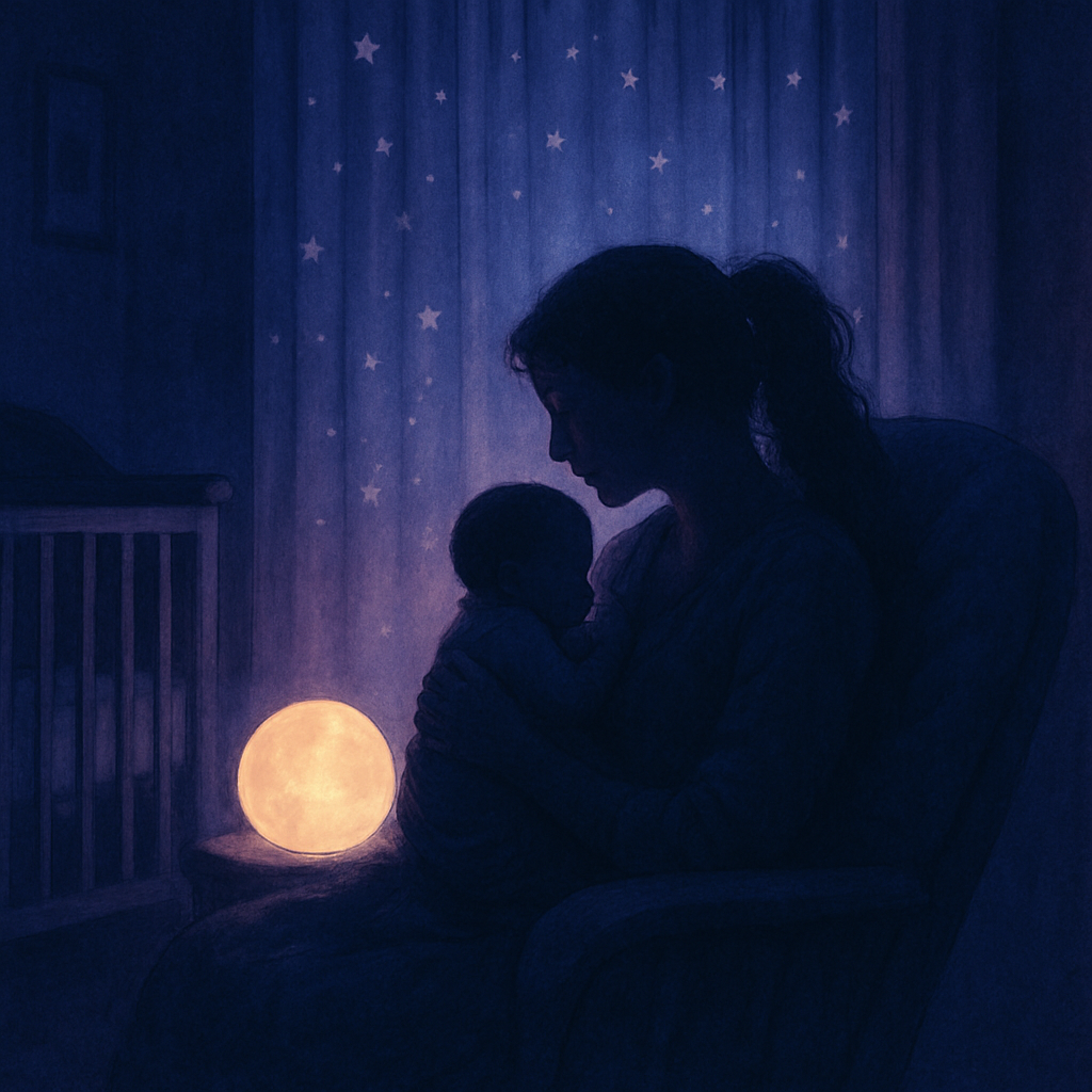 Starlit Lullaby In The Nursery Glow Painting by diamonds kit
